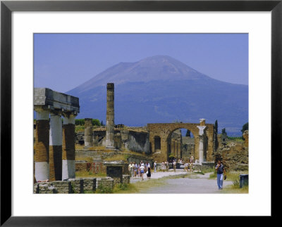 Pompeii, Mt. Vesuvius Behind, Campania, Italy, Europe by Anthony Waltham Pricing Limited Edition Print image