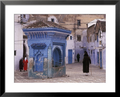 Traditionally Dressed Muslims In The Plaza Alhaouta, Morocco by John & Lisa Merrill Pricing Limited Edition Print image