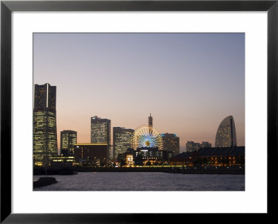 Landmark Tower And Big Wheel At Night, Minato Mirai, Yokohama, Japan, Asia by Chris Kober Pricing Limited Edition Print image