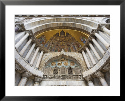 Carvings And Facade Mosaics On St. Mark's Basilica, Venice, Italy by Dennis Flaherty Pricing Limited Edition Print image