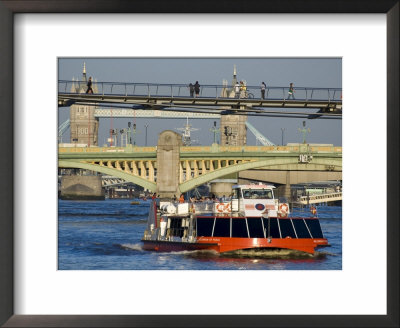 Bridges Over The River Thames, London, England, United Kingdom by Charles Bowman Pricing Limited Edition Print image