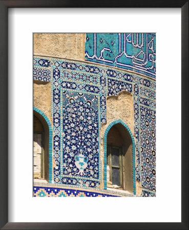 Detail Of Turquoise Glazed Tiles On Late Timurid Style Shrine Of Khwaja Abu Nasr Parsa by Jane Sweeney Pricing Limited Edition Print image