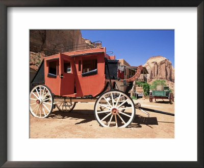 Stage Coach Outside Goulding's Museum, Monument Valley, Arizona/Utah Border, Usa by Ruth Tomlinson Pricing Limited Edition Print image