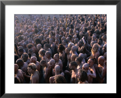 Crowds Of Naga Sadhus During Maha Kumbh Mela Festival, Allahabad, India by Anders Blomqvist Pricing Limited Edition Print image