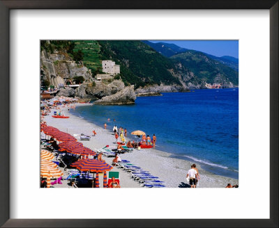 Beach On Ligurian Sea In Cinque Terre Region, Monterosso, Liguria, Italy by Glenn Van Der Knijff Pricing Limited Edition Print image