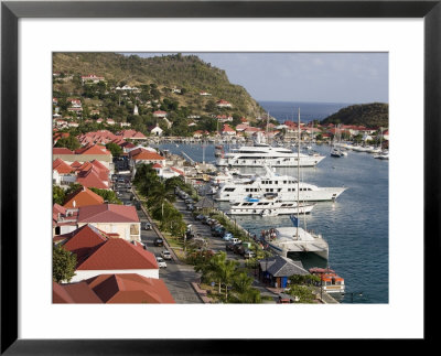 Luxury Yachts Moored At Gustavia Harbor, Gustavia, St. Barts by Holger Leue Pricing Limited Edition Print image