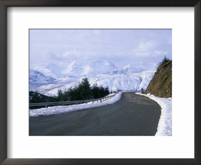 Road To Glenelg With Winter Snow, Old Military Road Improved By Telford In 1809, Highland Region by Pearl Bucknall Pricing Limited Edition Print image