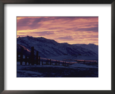 Trans-Alaska Pipeline And Brooks Range At Dawn by George Herben Pricing Limited Edition Print image