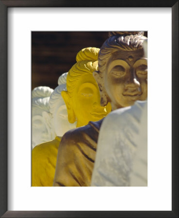 The 106 Pieces Of Coloured Cemented Buddha Statue, Wat Pangbua, Samui Island (Koh Samui), Thailand by Alain Evrard Pricing Limited Edition Print image