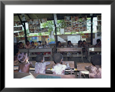 Children At School, Tambanum Village, Sepik, Papua New Guinea by Maureen Taylor Pricing Limited Edition Print image