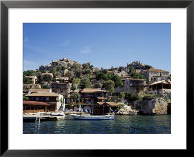 View From The Sea Of The Village Of Simena, Near Kekova, Anatolia, Turkey, Mediterranean, Eurasia by Marco Simoni Pricing Limited Edition Print image