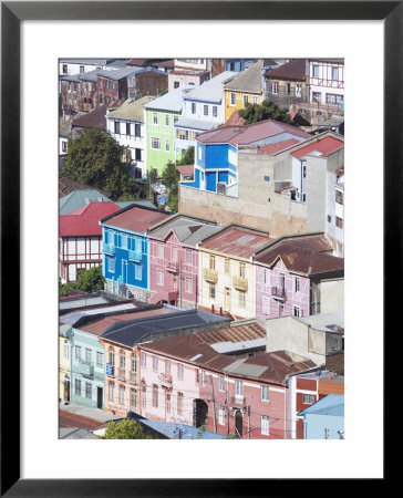 Traditional Colourful Houses, Valparaiso, Unesco World Heritage Site, Chile, South America by Marco Simoni Pricing Limited Edition Print image