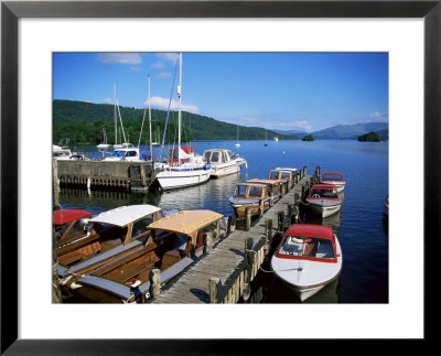 Boats On Lake Windermere, Bowness On Windermere, Lake District National Park, Cumbria, England by David Hunter Pricing Limited Edition Print image