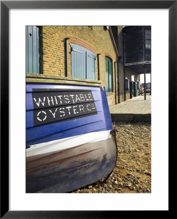 Oyster Boat Outside The Oyster Stores On The Seafront, Whitstable, Kent, England by David Hughes Pricing Limited Edition Print image