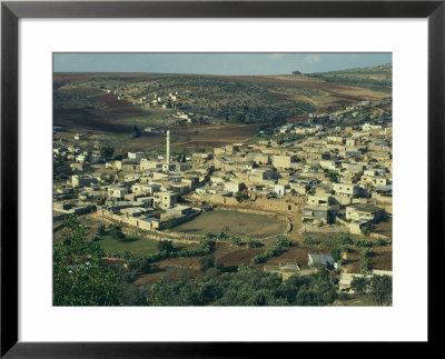 View From Above Of Palestinian Village Of Gilboa, Mount Gilboa, Palestinian Authority, Palestine by Eitan Simanor Pricing Limited Edition Print image