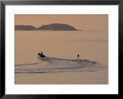 Water Skier, Dinard Bay, Cote D'emeraude (Emerald Coast), Cotes D'armor, Brittany, France by David Hughes Pricing Limited Edition Print image