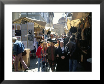 Shoppers Beside The Mercato Centrale, Florence, Tuscany, Italy by Michael Newton Pricing Limited Edition Print image