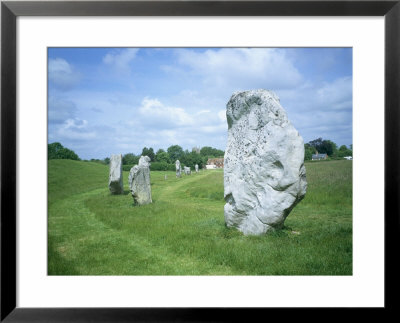 Standing Stones In Prehistoric Stone Circle, Avebury, Wiltshire, England by David Hunter Pricing Limited Edition Print image