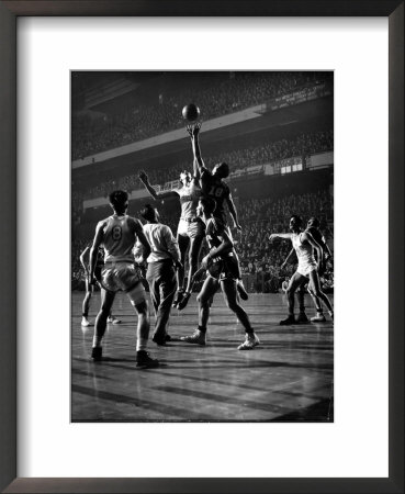 Nyu Vs. North Carolina In College Basketball Game At Madison Square Garden by Gjon Mili Pricing Limited Edition Print image