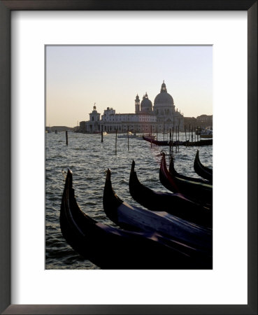 Gondolas And S. Maria Salute, Venice, Veneto, Italy by James Emmerson Pricing Limited Edition Print image