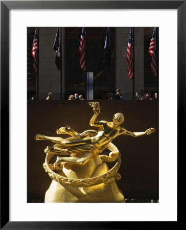 Statue Of Prometheus In The Plaza Of The Rockefeller Center, Manhattan, New York City, Usa by Amanda Hall Pricing Limited Edition Print image