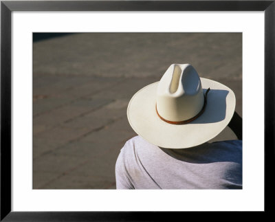 Mexican Man Wearing A Cowboy Hat by Gina Martin Pricing Limited Edition Print image