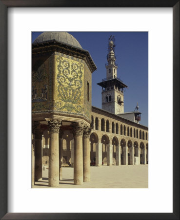The Hazneh, Courtyard And Minaret, Omayad Mosque, Damascus, Unesco World Heritage Site, Syria by Eitan Simanor Pricing Limited Edition Print image