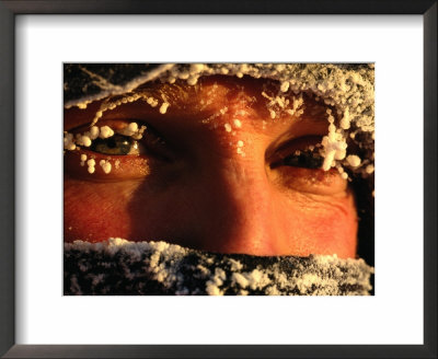 Ice Forms On The Eyelashes Of A Marine Technician by Maria Stenzel Pricing Limited Edition Print image