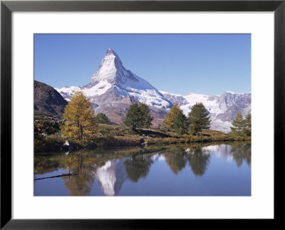 The Matterhorn Reflected In Grindjilake, Switzerland by Ursula Gahwiler Pricing Limited Edition Print image