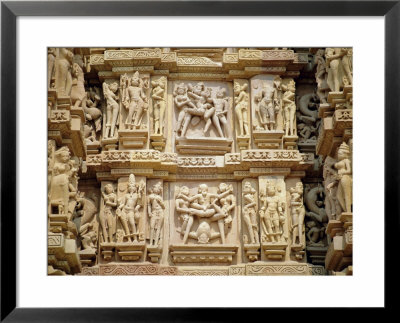 Erotic Sculptures On The West Side, Madhya Pradesh State, India by Richard Ashworth Pricing Limited Edition Print image