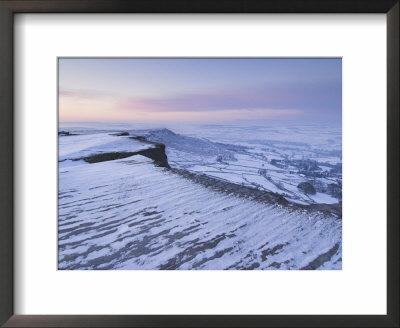 Snow At Dawn, Froggatt Edge, Peak District, Derbyshire, England, Uk by Neale Clarke Pricing Limited Edition Print image