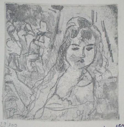 089 - Personnage D'amerique by Jules Pascin Pricing Limited Edition Print image