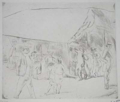 092 - Scene De Rue A Miami by Jules Pascin Pricing Limited Edition Print image