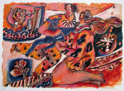 Un Chant D'exil Et De Lumiere : L'amour... by Theo Tobiasse Pricing Limited Edition Print image