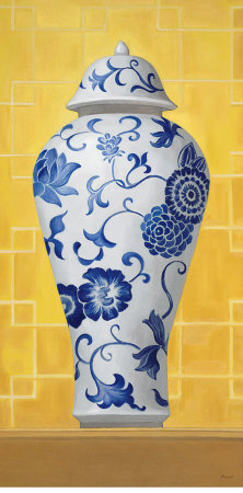 Blue And White Jar by Mandy Boursicot Pricing Limited Edition Print image