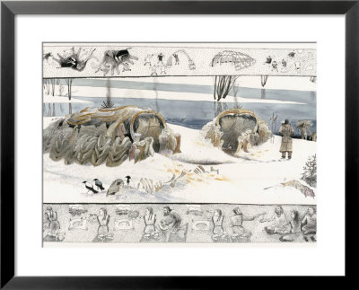 About 15,000 Years Ago Ice Age People Constructed Mammoth-Bone Shelters On The East European Plain by Jack Unruh Pricing Limited Edition Print image