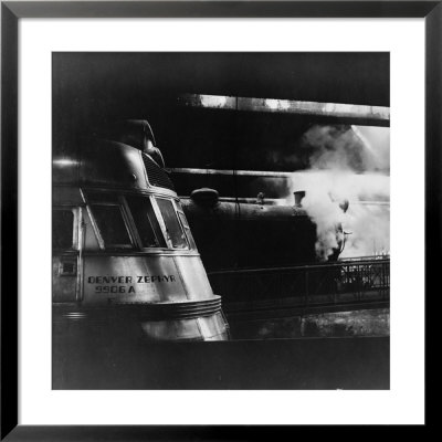 Steam And Diesel Engine At The Union Station, Chicago, C.1943 by Jack Delano Pricing Limited Edition Print image