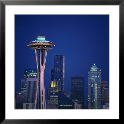 Space Needle And Seattle Skyline At Night by Tom Dietrich Pricing Limited Edition Print image