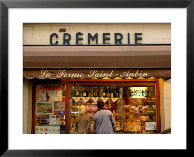 Couple Window Shopping At Cremerie, Paris, France by Lisa S. Engelbrecht Pricing Limited Edition Print image
