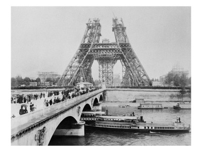 The Eiffel Tower During Construction In May 1888 by Neurdein Brothers Pricing Limited Edition Print image