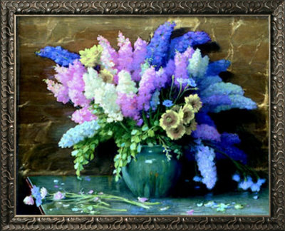 Delphiniums by Joseph Henry Sharp Pricing Limited Edition Print image