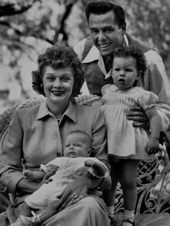 Actress Lucille Ball With Husband Desi Arnaz And Children Desi Arnaz Jr. And Lucie Arnaz by Ed Clark Pricing Limited Edition Print image