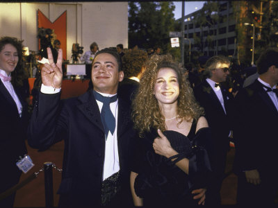 Actors Robert Downey Jr. And Sarah Jessica Parker At Academy Awards by David Mcgough Pricing Limited Edition Print image