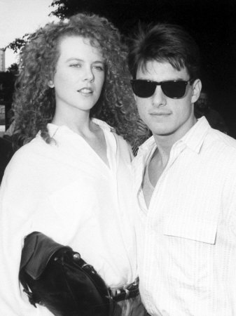 Boyfriend And Girlfriend, Actors Tom Cruise And Nicole Kidman At Film Premiere Of The Exorcist Iii by Kevin Winter Pricing Limited Edition Print image