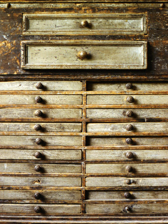 Board With Archival Wooden Drawers by Images Monsoon Pricing Limited Edition Print image