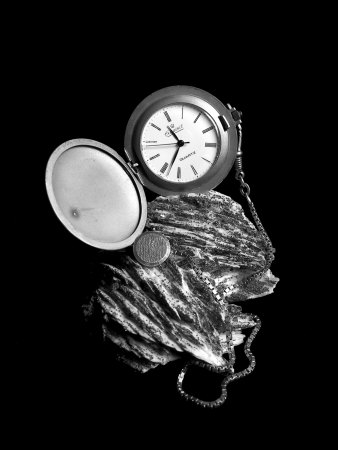 Open Pocket Watch And Rock by Ilona Wellmann Pricing Limited Edition Print image