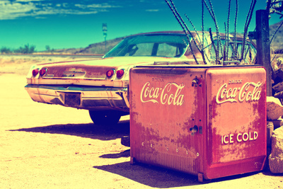 Ancienne Glaciere Coca Cola Sur La Route 66 Ii by Philippe Hugonnard Pricing Limited Edition Print image