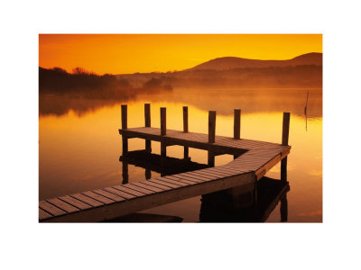 Frosted Jetty On Derwent Water by Tom Mackie Pricing Limited Edition Print image