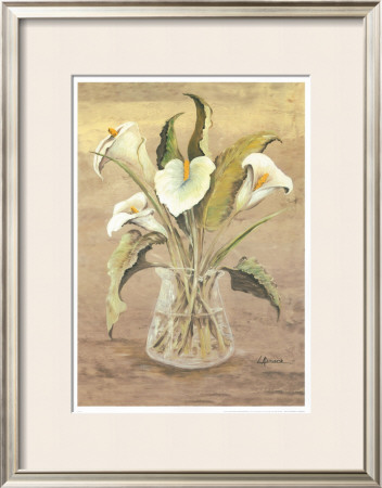 White Lilies In Crystal by L. Romero Pricing Limited Edition Print image