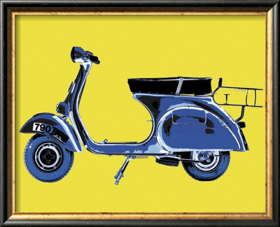 Vespa On Yellow by Myrjam Tell Pricing Limited Edition Print image